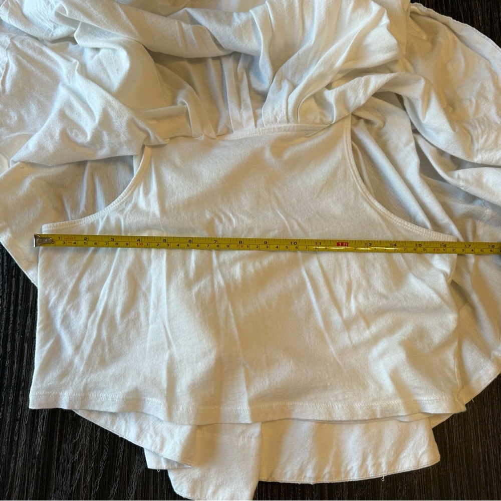 Maeve Anthropologie White Ruffled Swing Blouse, Size XS - Picture 11 of 12